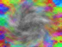 Cloud Generator, HSL Gradient and Twirl