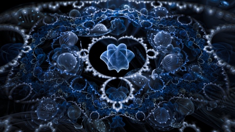 Mandelbrot collection blue